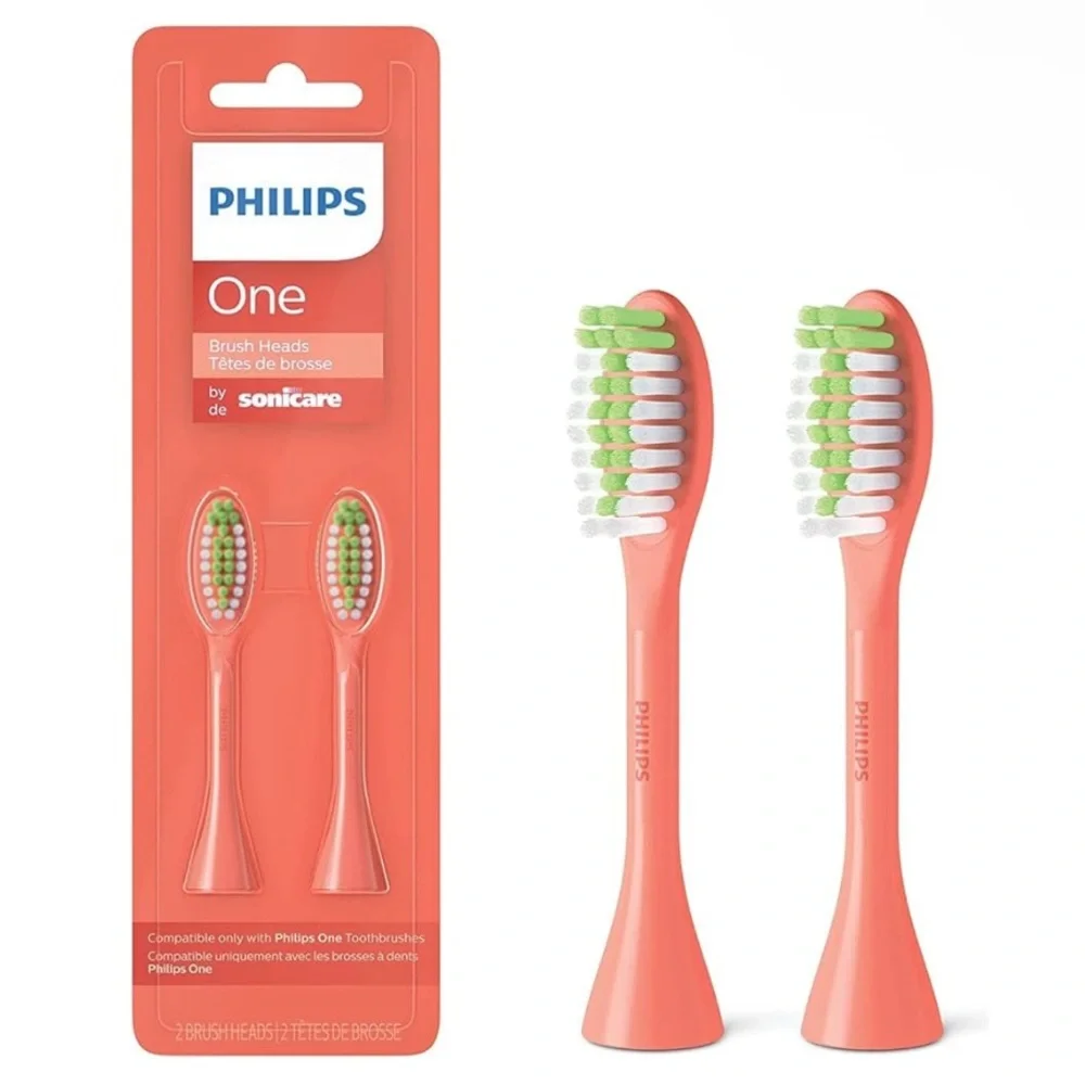 Philips One by Sonicare‎ Miami Coral Replacement Brush Heads NEW